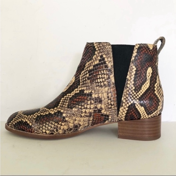 Madewell Carina Snake Embossed Ankle Boot EUC - Picture 7 of 13